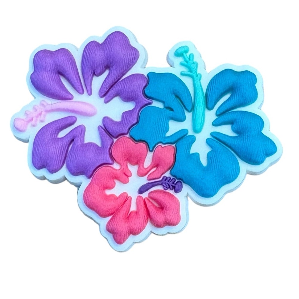 Hibiscus Flowers Croc Charm